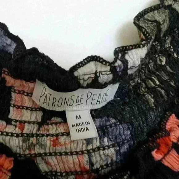 Patrons of peace dark floral summer maxi dress size medium - Picture 4 of 7